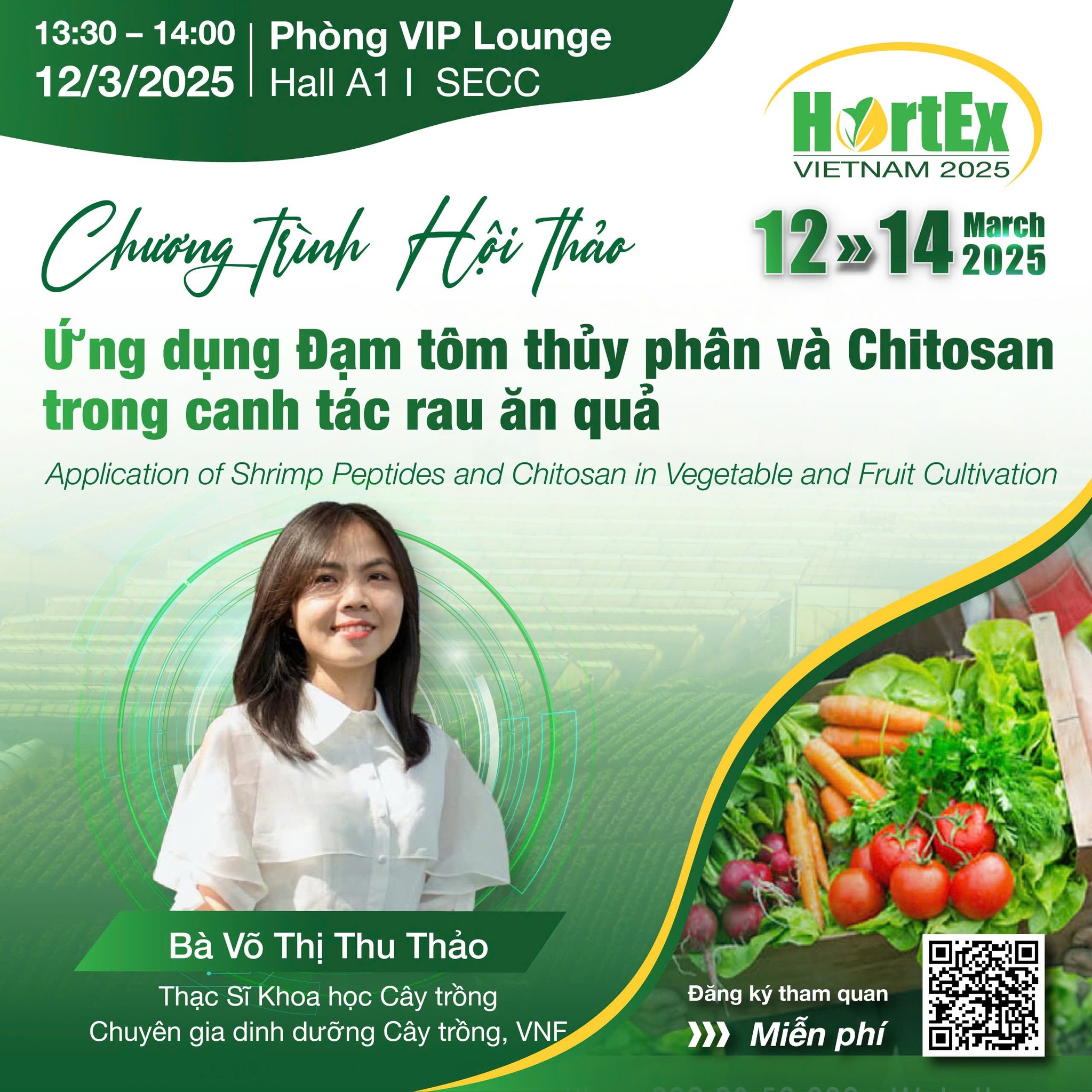 HORTEX VIETNAM 2025(12–14/03): Rau – hoa – quả – SECC